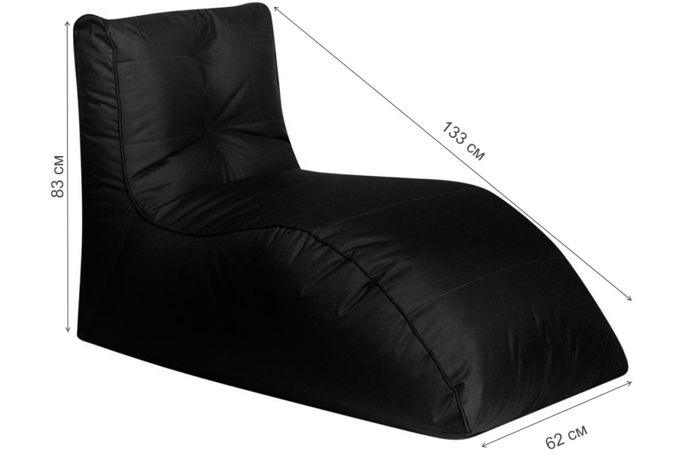 Шезлонг черный