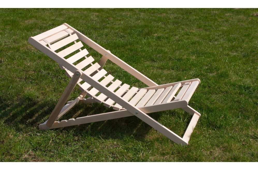 Шезлонг Кампари 45 натуральное дерево