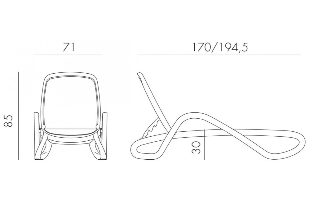 Шезлонг 003/4041600115 бежевый / белый
