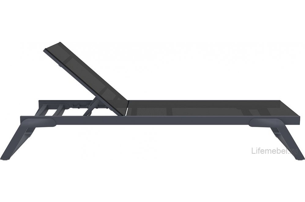 Шезлонг 234/708-1074 темно-серый / черный