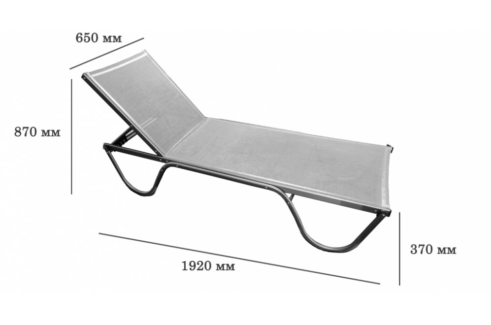 Шезлонг-лежак металлический Ankara SM-02 / 5102
