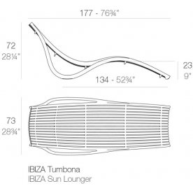 Лежак пластиковый Ibiza Basic тортора
