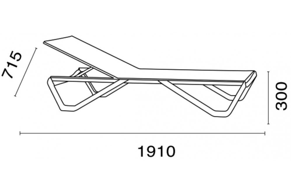 Шезлонг PP/wave01-05347 бирюзовый / белый