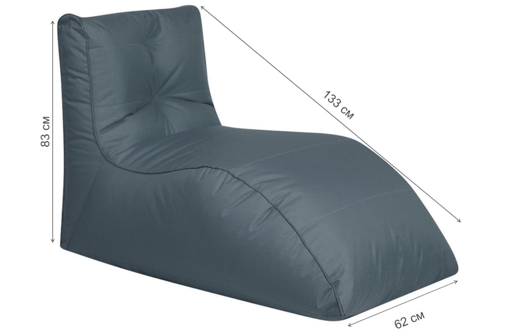 Шезлонг серый