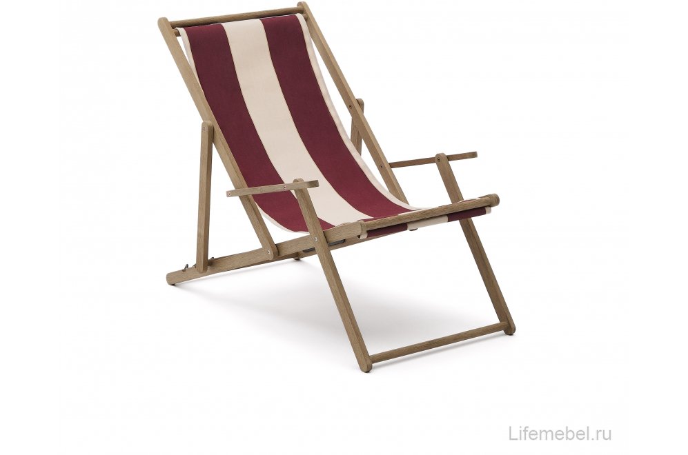 Шезлонг Vilara бордовый / бежевый