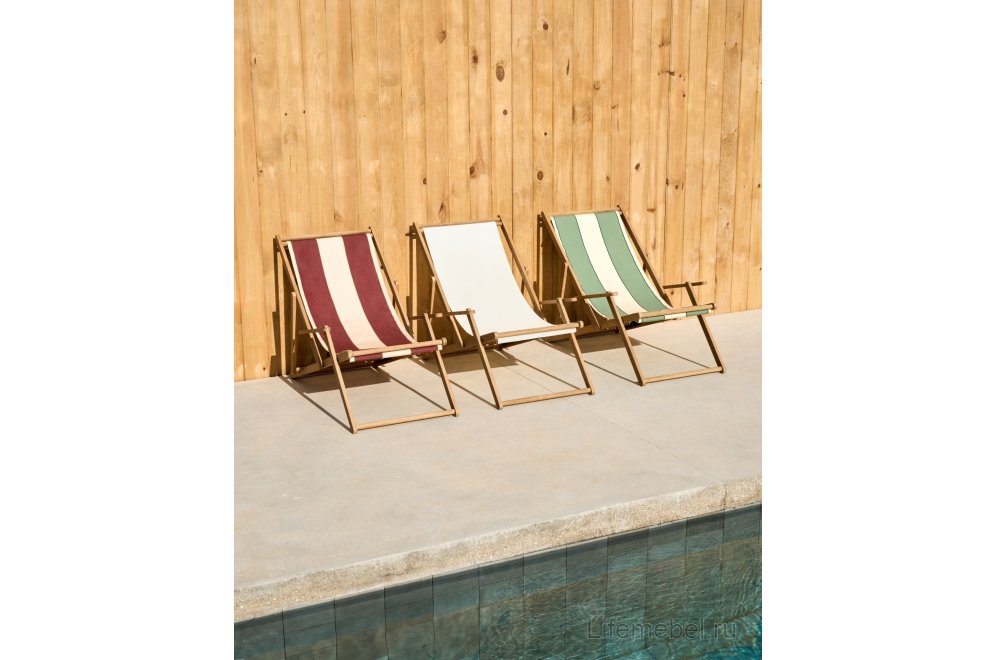 Шезлонг Vilara натуральный / белый