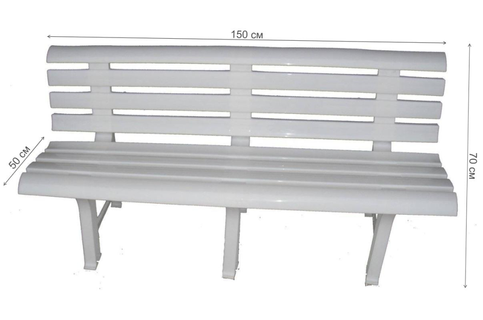 Скамейка СКП-МТ001 белая
