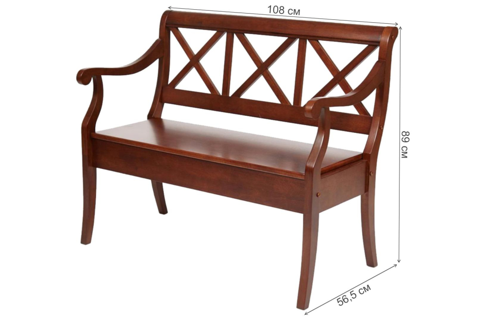 Скамья Albizzi dark walnut