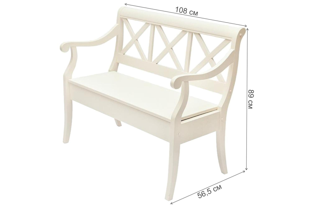 Скамья Albizzi гевея / pure white 402