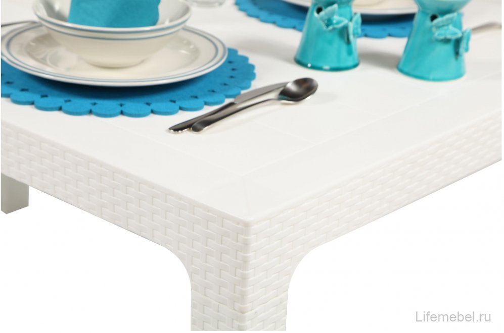 Пластиковый стол Arizona 80х140 белый