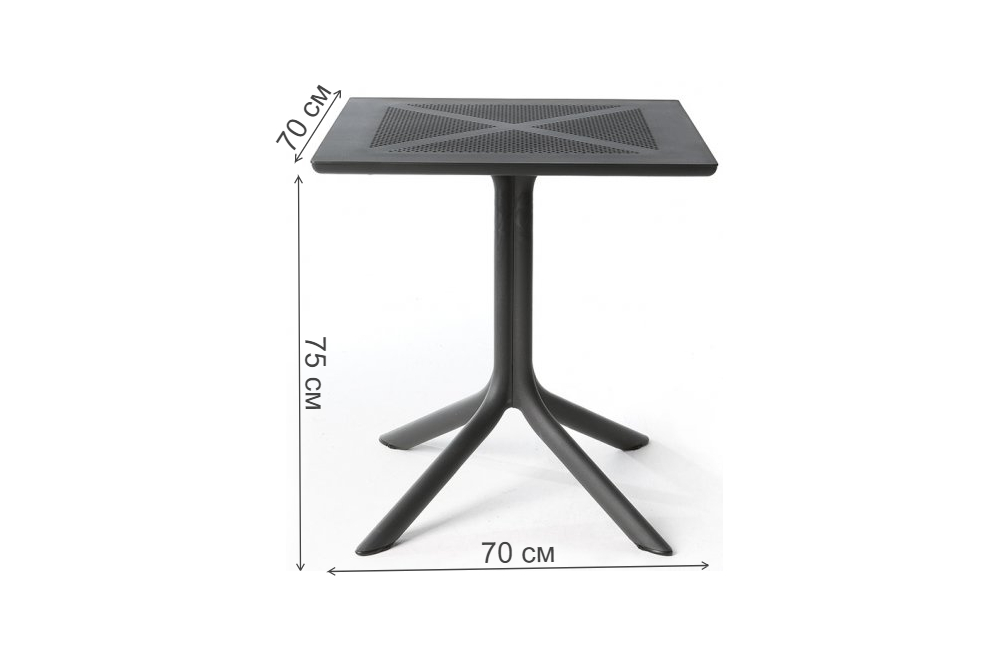 Пластиковый стол ClipX антрацит 