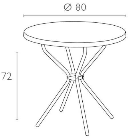 Пластиковый стол Poppy светло-зеленый