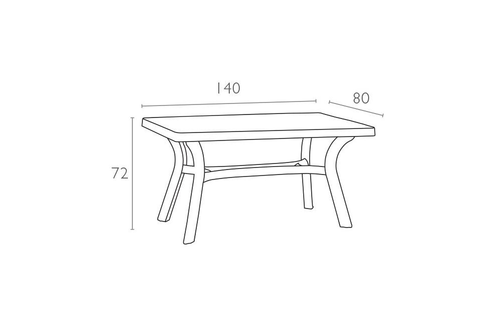 Пластиковый стол Roma зеленый