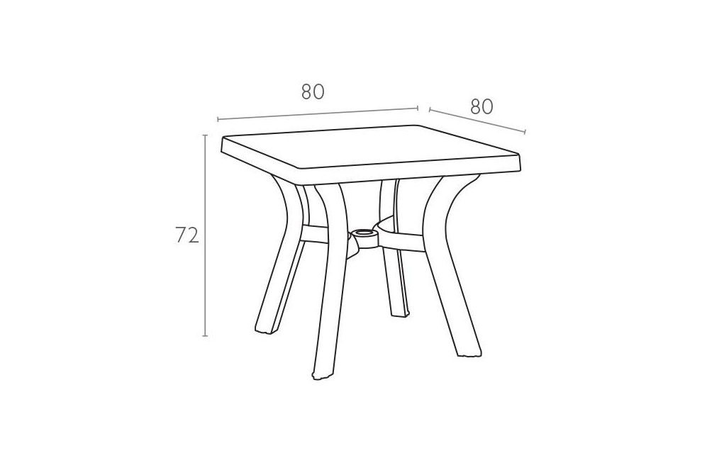 Пластиковый стол Viva зеленый