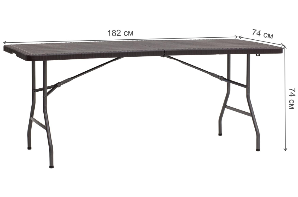 Металлический стол Миддлтон 180 коричневый