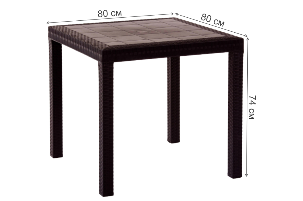 Стол из ротанга Dallas кофе