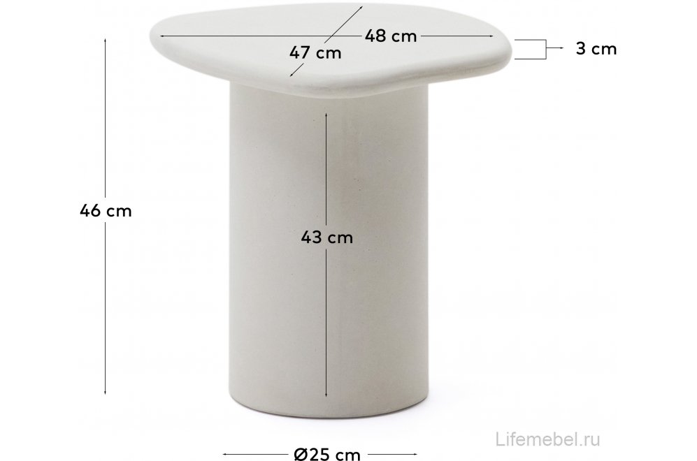Столик журнальный садовый Macarella белый