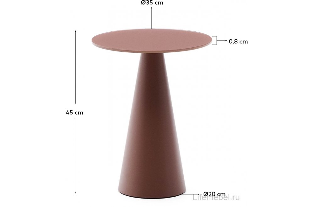 Журнальный столик Wilshire терракотовый