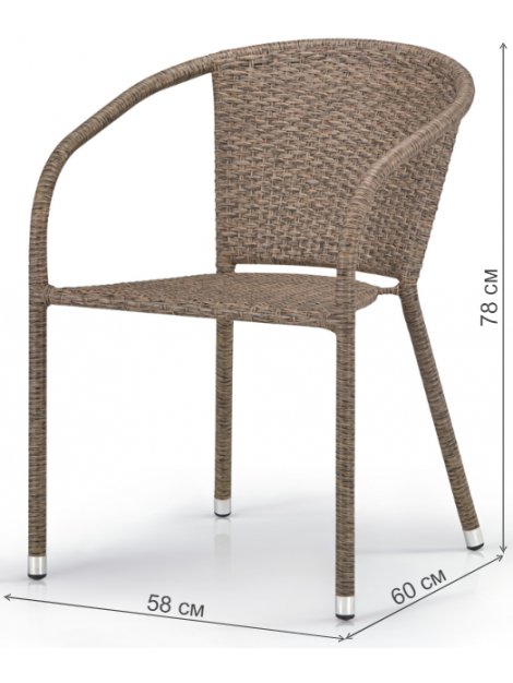 Кресло из ротанга Y137C-W56 Light brown