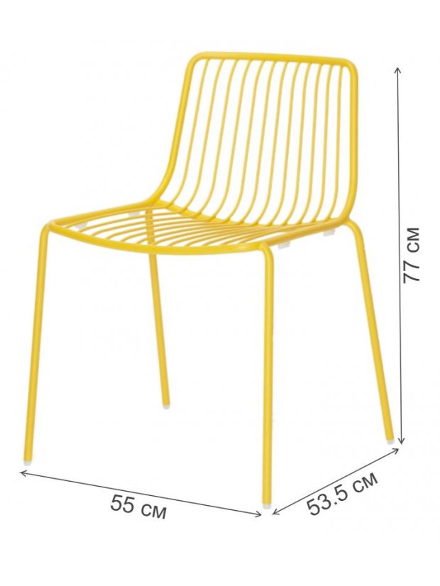 Металлический стул Nolita желтый
