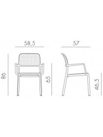 Пластиковое кресло Bora тортора