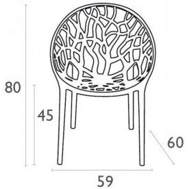 Пластиковое кресло Crystal