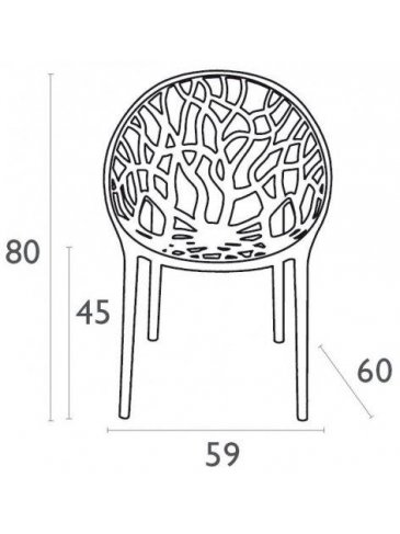 Пластиковое кресло Crystal серое / прозрачное