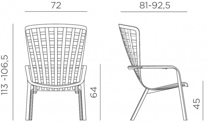 Пластиковое кресло Folio табак