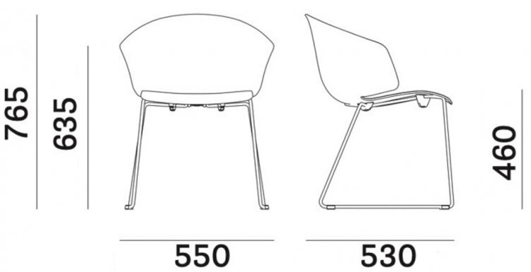 Пластиковое кресло Grace оранжевое