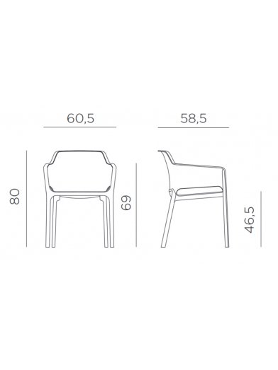 Пластиковое кресло Net ментоловое