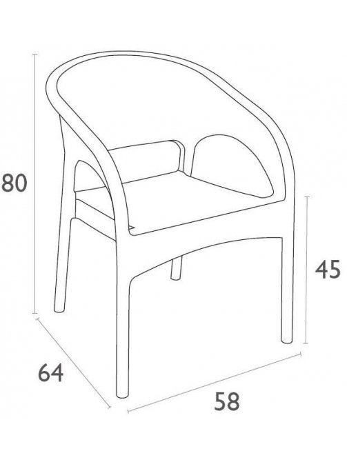 Пластиковое кресло Panama белое