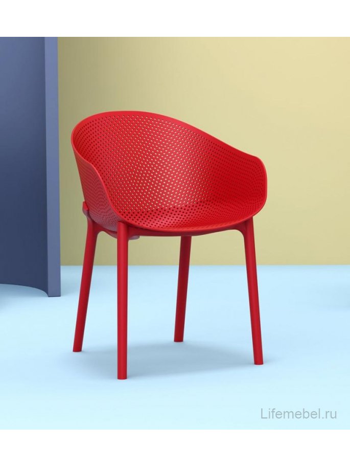 Пластиковое кресло Sky красное