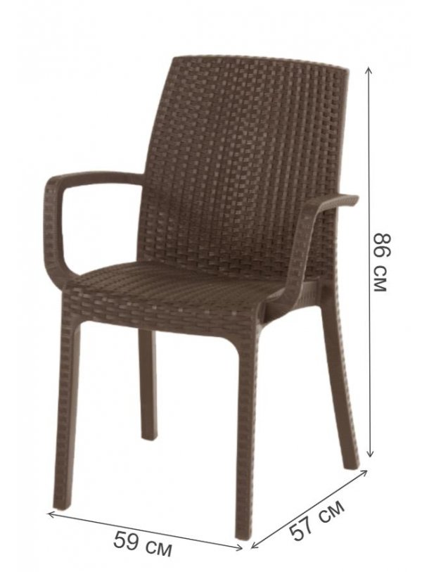 Пластиковый стул Indiana кофе