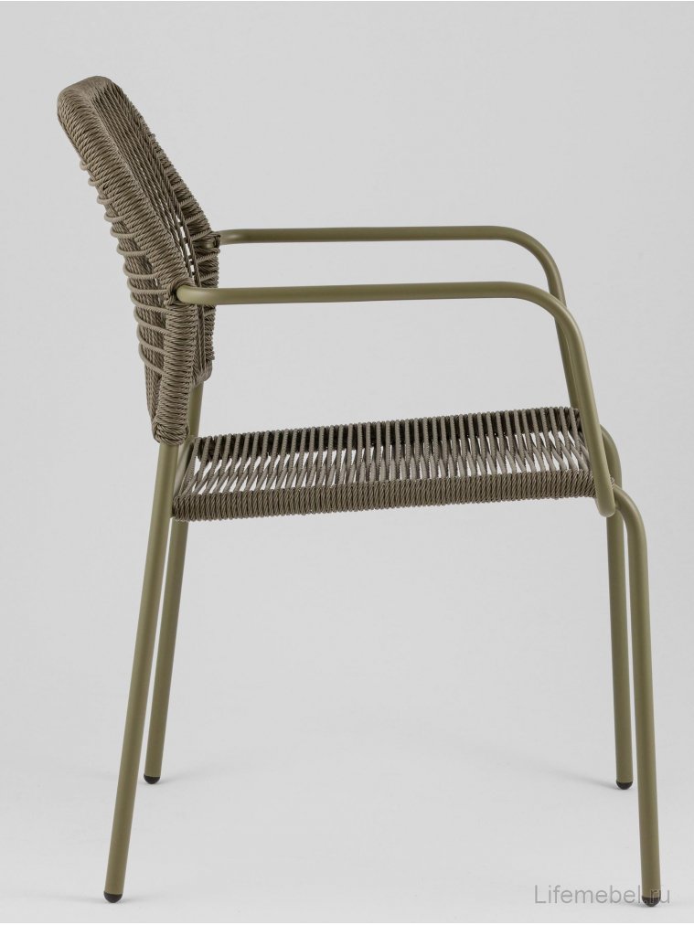 Металлический стул Люмена зелёный