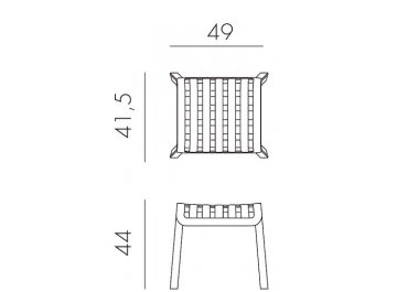 Пластиковый табурет Poggio