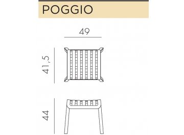 Табурет пластиковый Poggio антрацит