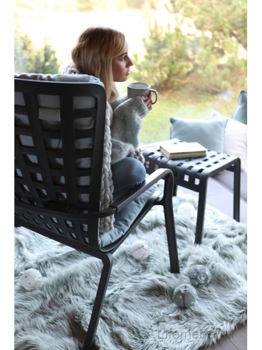 Табурет пластиковый Poggio антрацит