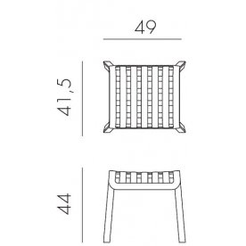 Пластиковый табурет Poggio