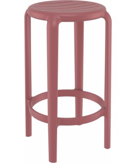 Табурет пластиковый полубарный Tom Bar 65 марсала