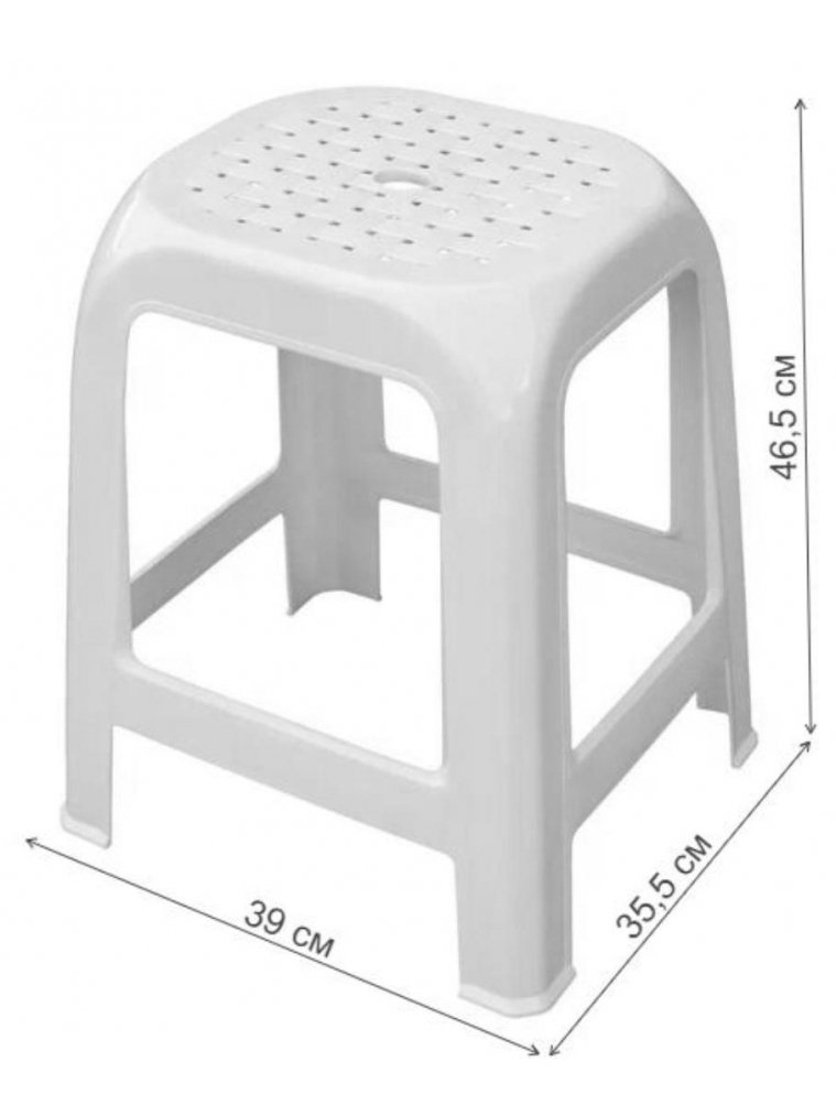 Пластиковый табурет Стиль коричневый