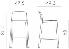 Полубарный стул Faro кофе