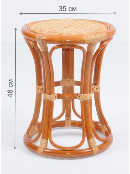 Табурет из ротанга 12/14 коньяк
