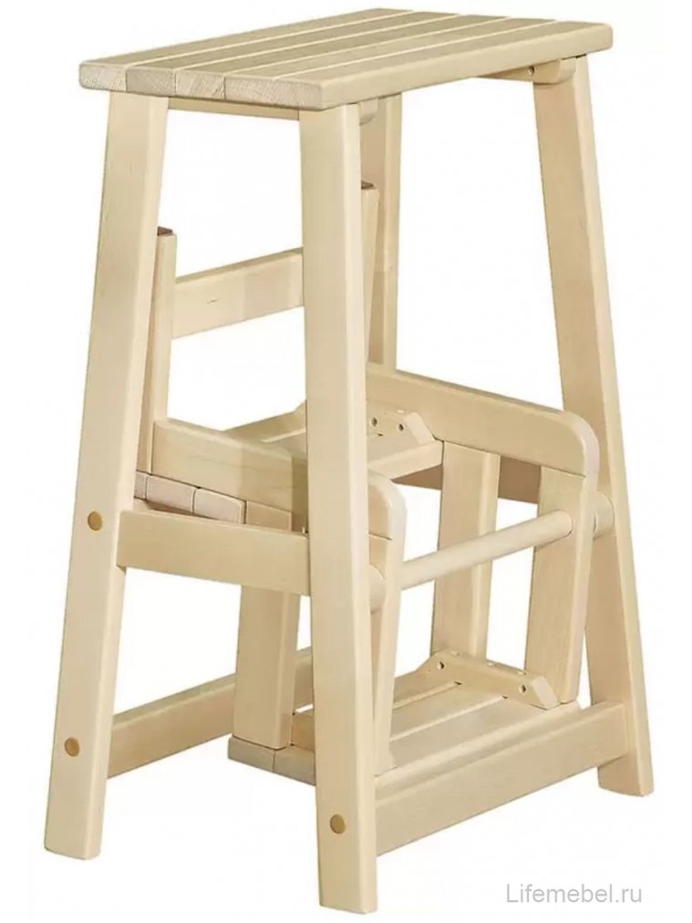 Табурет-стремянка Марк натуральное дерево