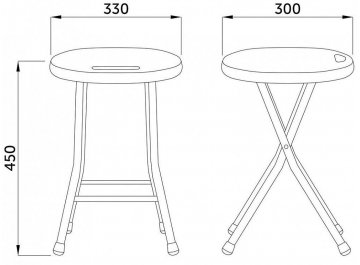 Пластиковый табурет 33х30х45