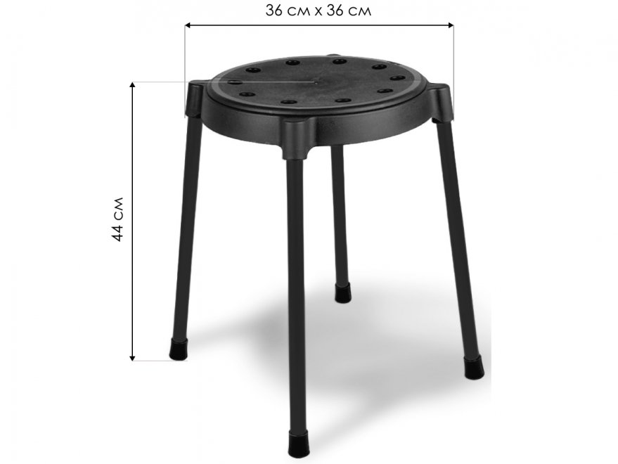 Табурет SHT-S36 черный / желтый 