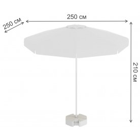 Зонт 50-1011-25/WH/WH/V+51-1001-02