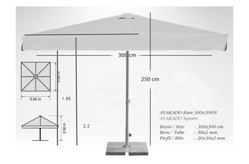 Зонт Avocado бежевый