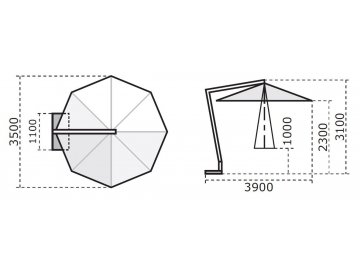 Зонт 091/3500PABA1N