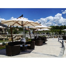 Зонт профессиональный Ø3.5 м Torino Braccio имитация ироко / слоновая кость