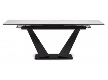 Обеденный стол Кели 140(200)х80х76 белый / черный